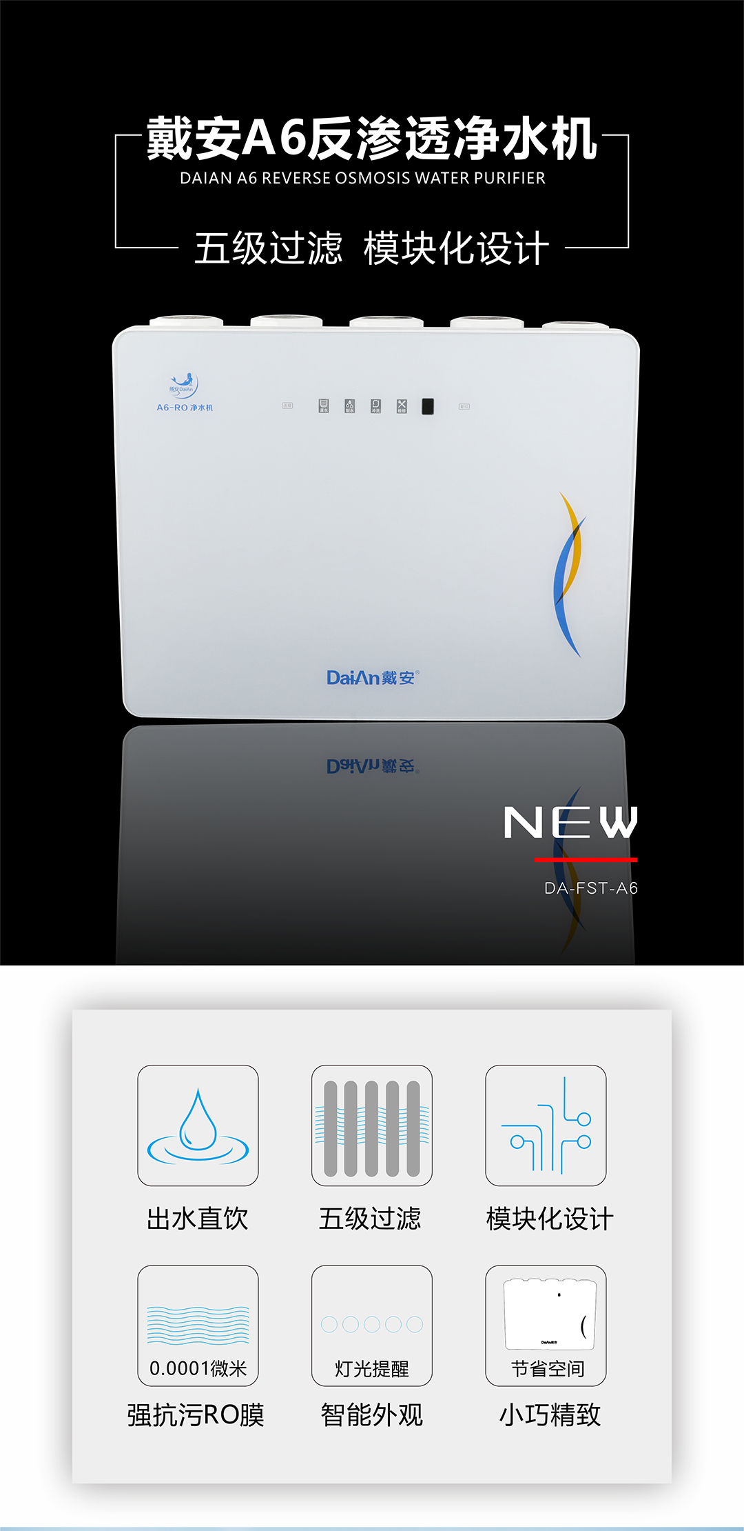 戴安A6反滲透凈水機(圖1)